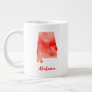 Taza De Café Grande Acuarela Alabama Estados Unidos