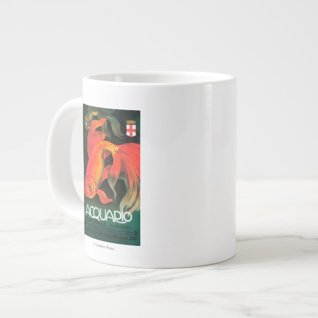 Taza De Café Grande Acuario y poster promocional del parque municipal (Izquierda)