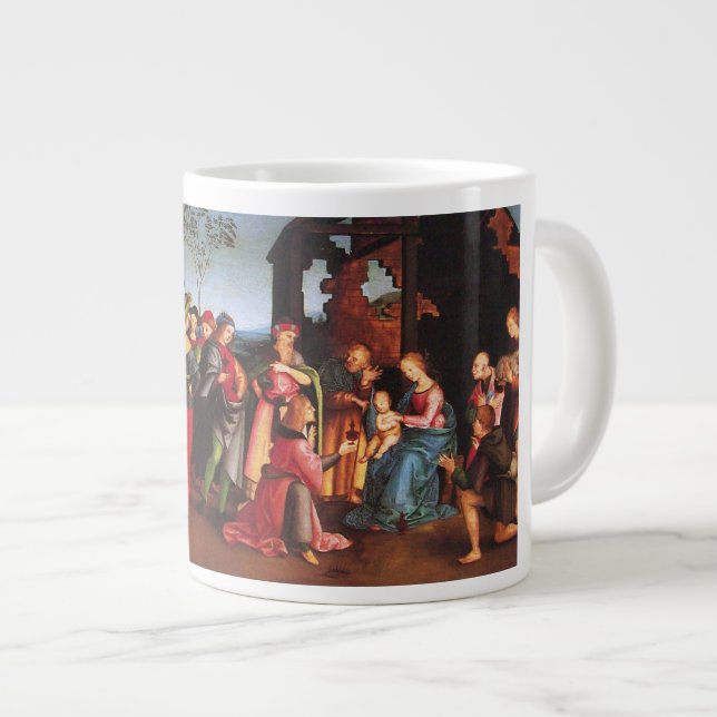 TAZA DE CAFÉ GRANDE ADORACIÓN DE UNOS DE LOS REYES MAGOS (Derecha)