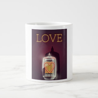 Taza De Café Grande Afiche de la cosecha de Nixie Tube 'Love'