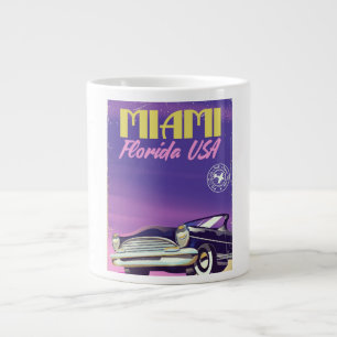 Taza De Café Grande Afiche de Miami Florida USA