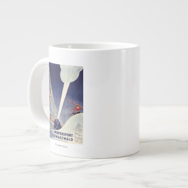 Taza De Café Grande Alemania - esquí en el bosque negro (Izquierda)