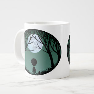 Taza De Café Grande Alien Mug Gray Extraterrestres Cup Alien Mugs