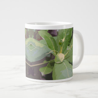 Taza De Café Grande Almendro Primer Plano
