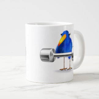 Taza De Café Grande Almohadillado azul 3d