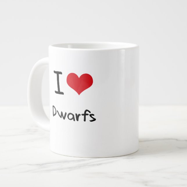 Taza De Café Grande Amo a enanos (Izquierda)
