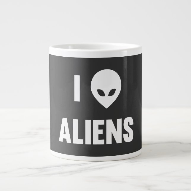 Taza De Café Grande Amo a extranjeros (Frente)