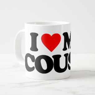 TAZA DE CAFÉ GRANDE AMO A MI PRIMO