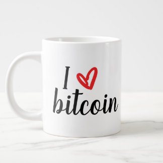 Taza De Café Grande Amo el bitcoin