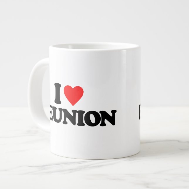 TAZA DE CAFÉ GRANDE AMO LA REUNIÓN (Izquierda)