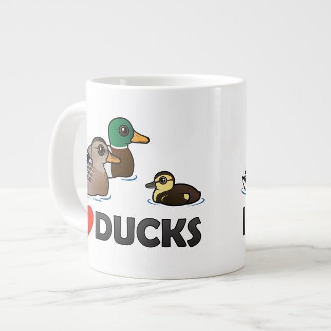 Taza De Café Grande Amo patos (Izquierda)