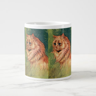 Taza De Café Grande Animales domésticos antiguos, gato naranja de pelo