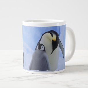 Taza De Café Grande Antártida. Pingüinos emperadores y polluelos