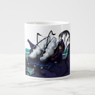 Taza De Café Grande Antiguo barco pirata anclado