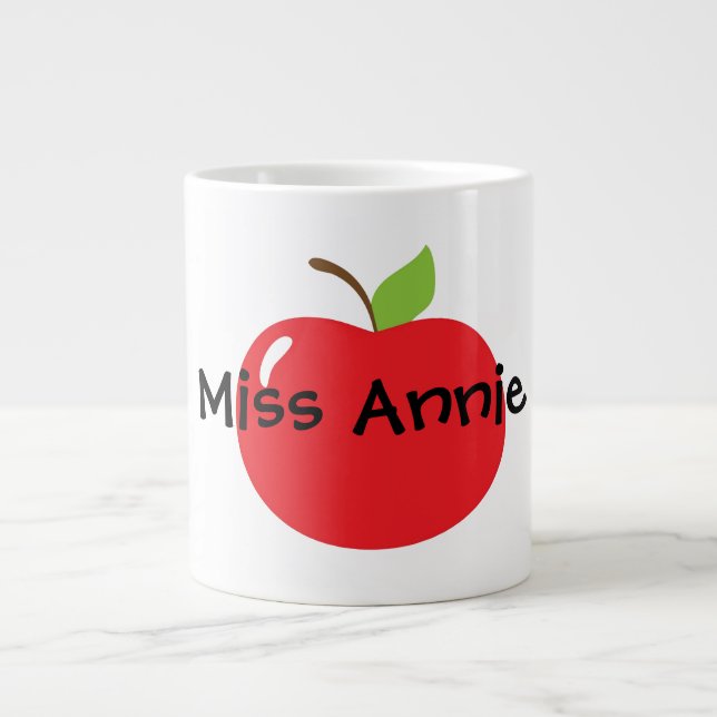 Taza De Café Grande Apple para el profesor (Frente)