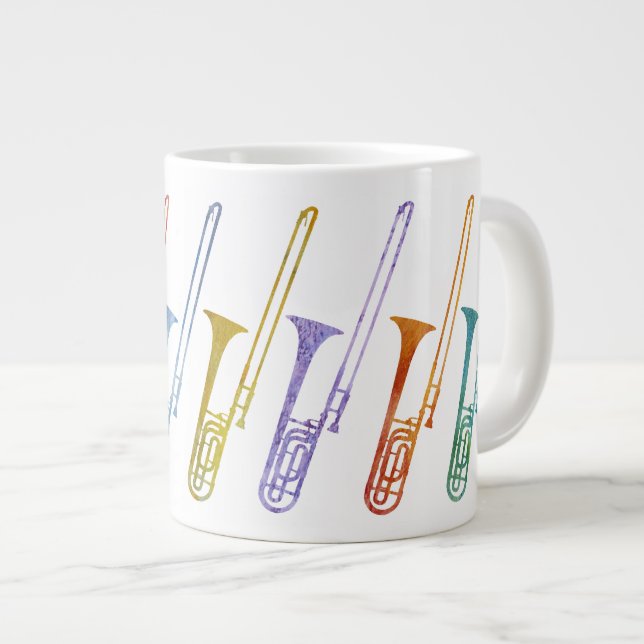Taza De Café Grande Arco iris de Trombones (Derecha)