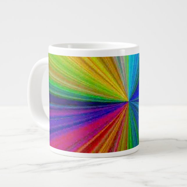 Taza De Café Grande Arcoiris gradiente circular (Izquierda)