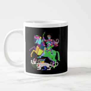 Taza De Café Grande Art Deco St George la capa del dragón