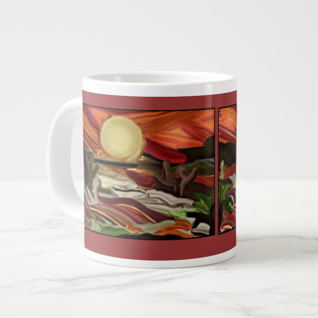 Taza De Café Grande Arte abstracto del Suroeste de los Cielos (Izquierda)