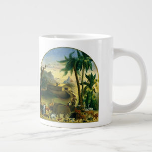 Taza De Café Grande Arte Folclórico Victoriano Antiguo, Arca de Noé po