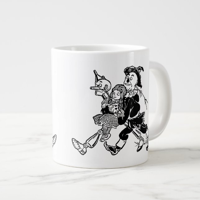 Taza De Café Grande Asistente de cosecha de Oz Dorothy durmiendo con c (Derecha)