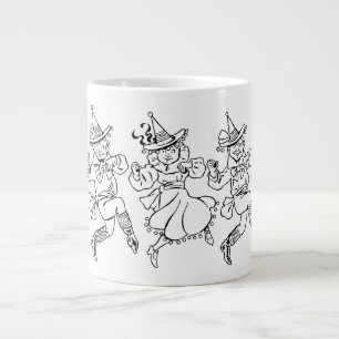 Taza De Café Grande Asombroso Mago de Oz, Lindos Munchkins Bailando!