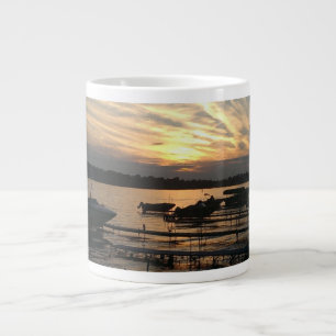 Taza De Café Grande Atardecer sobre el lago - Mug