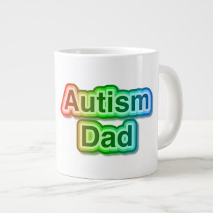 Taza De Café Grande Autism Dad Jumbo peluca