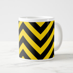 Taza De Café Grande Autopista Autopista Tráfico Bumble Bee Chevrons