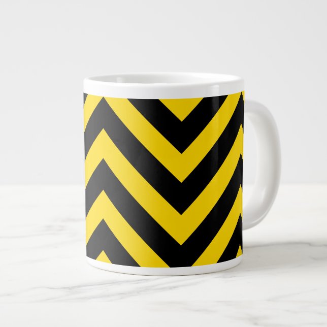 Taza De Café Grande Autopista Autopista Tráfico Bumble Bee Chevrons (Derecha)