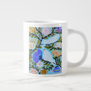 Taza De Café Grande Aves de Amor Dulce II