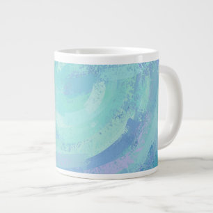 Taza De Café Grande Azul glaciar texturado