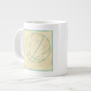Taza De Café Grande Baloncesto azul de Chariklia Zarris