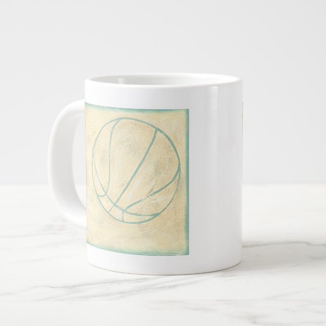 Taza De Café Grande Baloncesto azul por Chariklia Zarris (Izquierda)