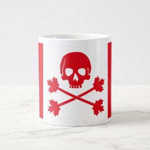 Taza De Café Grande Bandera canadiense modificada para las tecnología