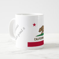 Bandera de California y Motto Mug