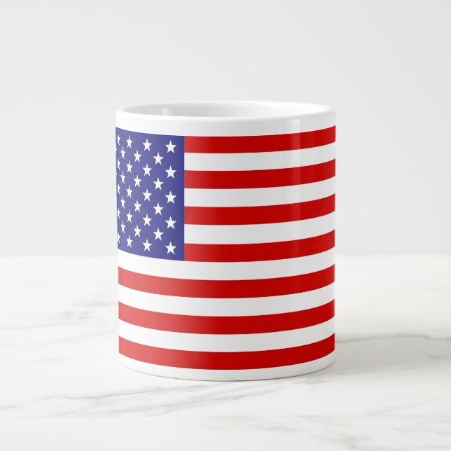 Taza De Café Grande Bandera estadounidense (Frente)