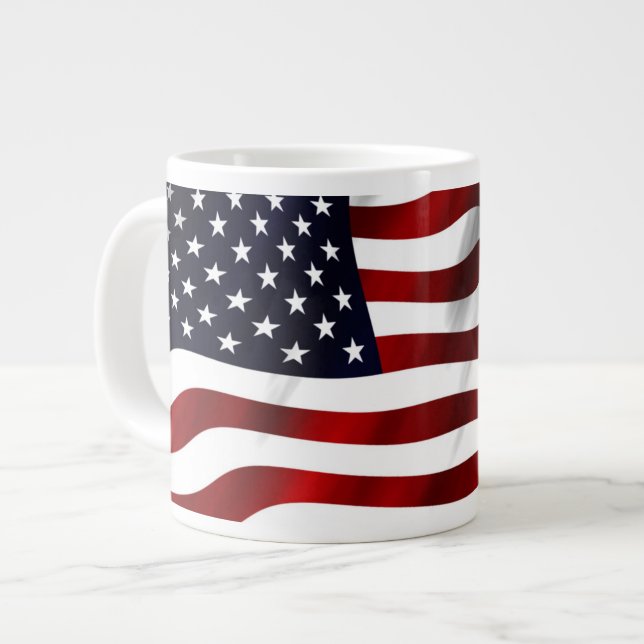 Taza De Café Grande Bandera estadounidense (Izquierda)