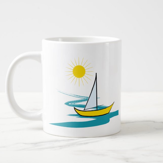 Taza De Café Grande Barca de vela (Izquierda)