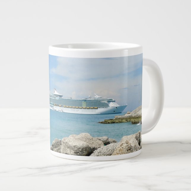 Taza De Café Grande Barco de cruceros en CocoCay (Derecha)