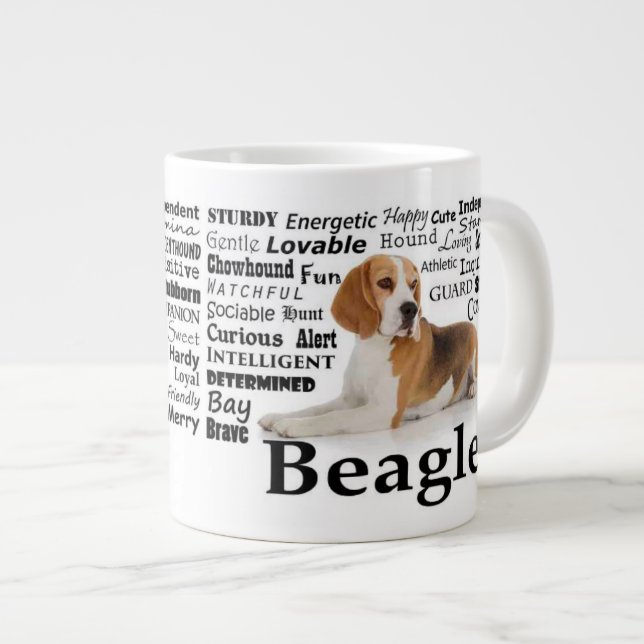 Taza De Café Grande Beagle Traits Jumbo Mug (Derecha)