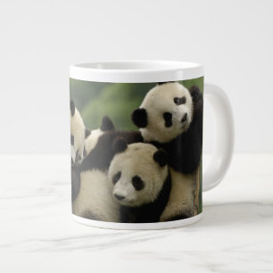Taza De Café Grande bebés de panda gigante (Ailuropoda melanoleuca)