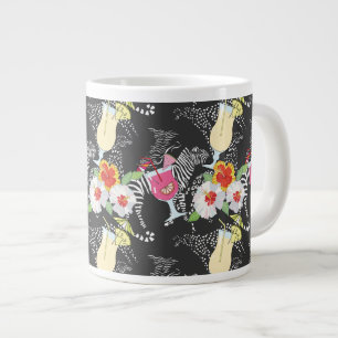 Taza De Café Grande Bebidas tropicales con los animales