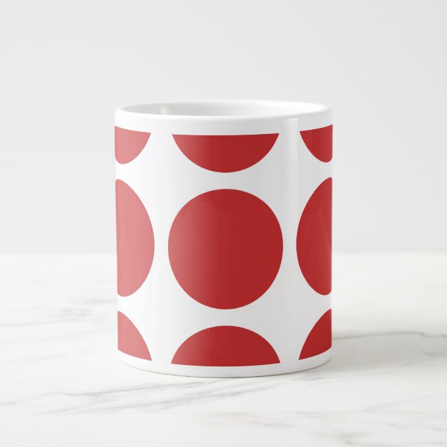 Taza De Café Grande Big Polka Dots Jumbo Mug (Frente)