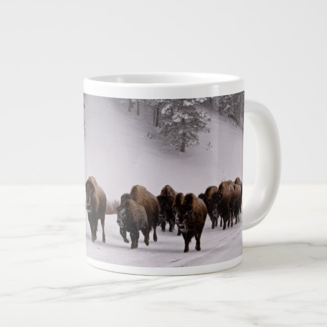 Taza De Café Grande Bisonte en invierno (Derecha)