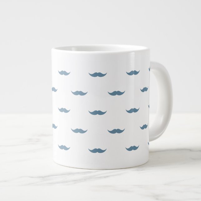 Taza De Café Grande Blue Mustaches (Derecha)