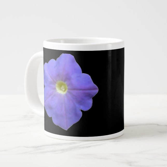 Taza De Café Grande Blue Petunia Mug (Izquierda)