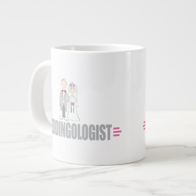 Taza De Café Grande Boda gracioso (Izquierda)