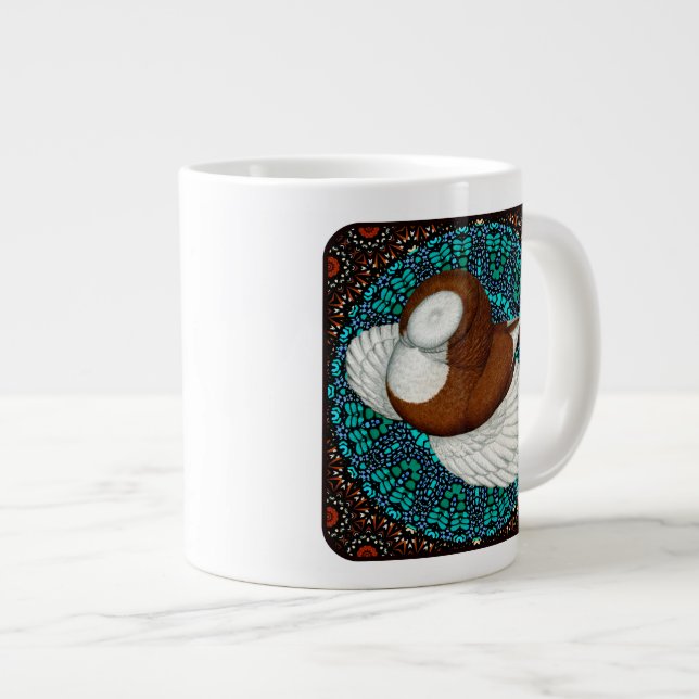 Taza De Café Grande Bokhara Pigeon Fancy (Derecha)