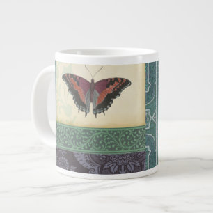 Taza De Café Grande Brocade decorativo de mariposas por Vision Studio